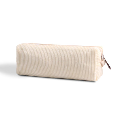 Cute Pencil Case Aesthetic Student Pencil Pouch Coin Pen Pouch Cosmetic Bag Office Stationery Organizer For Kids Teen School (Milk white)