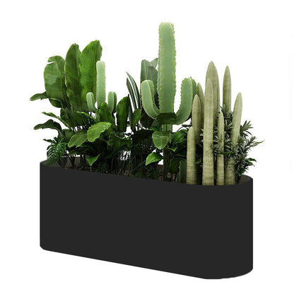 Sions Freestanding Planter Garden Beds, Outdoor Galvanized Planter Raised Garden Boxes, Raised Vegetable Gardens and Balcony Plant Tray Planting Beds,Black 80cm*30cm*50cm