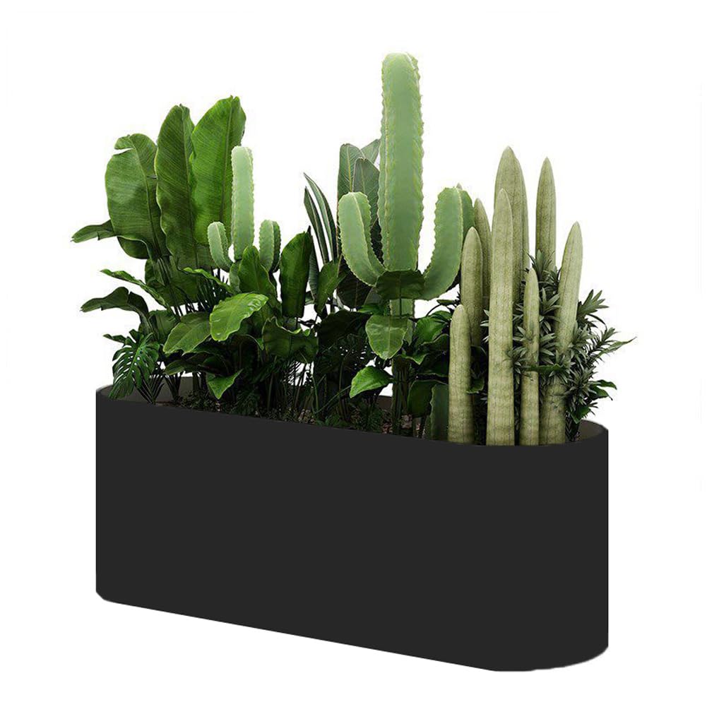 Sions Freestanding Planter Garden Beds, Outdoor Galvanized Planter Raised Garden Boxes, Raised Vegetable Gardens and Balcony Plant Tray Planting Beds,Black 60cm*30cm*70cm