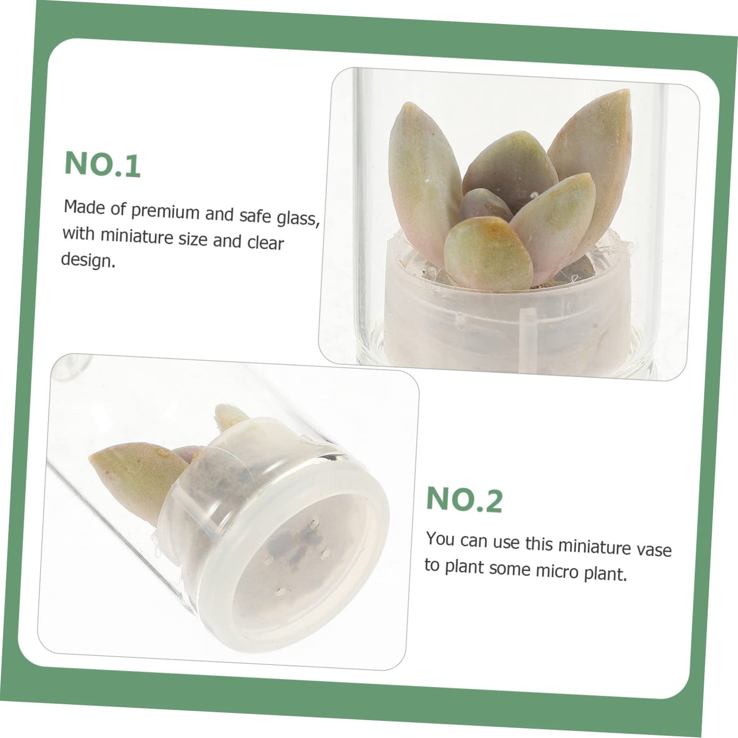 POPETPOP 6pcs Glass Terrarium Keychain for Air Plant Hydroponic Decor Keychain Accessory