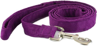 The Good Dog Company Hemp Corduroy Leash - 6 ft (1 Inch Width, Plum)