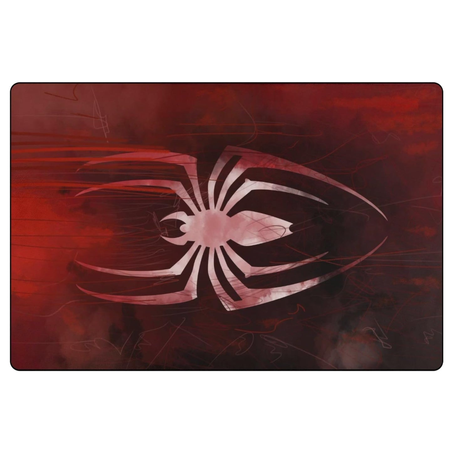 Red Spider Area Rug White Spider Symbol Carpet Modern Graphic Hallway Popular Rug Unique Home Decor Floor Mat for Kids Room Living Room Bedroom Playroom Rugs 2' x 3'