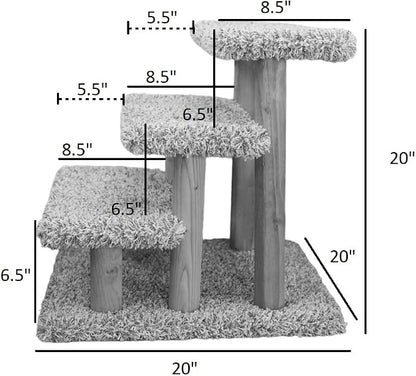 New Cat Condos 120223 Pet Stairs, Neutral, Large