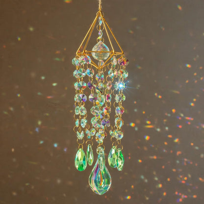 YummyCarrot Sun Catcher Crystals for Window Hanging, Rainbow Prism Sun Catcher with Crystal Prisms, Hanging Crystal Suncatchers Indoor Window Decor, Window Suncatcher Light Catcher