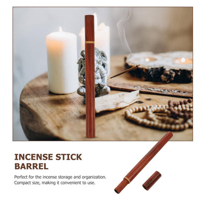 Healifty Incense Tube Holder Portable Creative Storage Container for Home Office Travel Lightweight Decorative Incense Stick Organizer with Smooth Surface 9.64X0.78X0.78 Inch