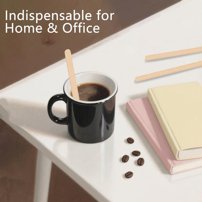 KTOJOY 1000 Pack Birch Wood Coffee Stirrers, 7.5 Inch Sturdy Coffee Stir Sticks, Smooth Round Ends, Splinter-Free Disposable Stir Sticks for Coffee, Cocktails, Office, Home Use