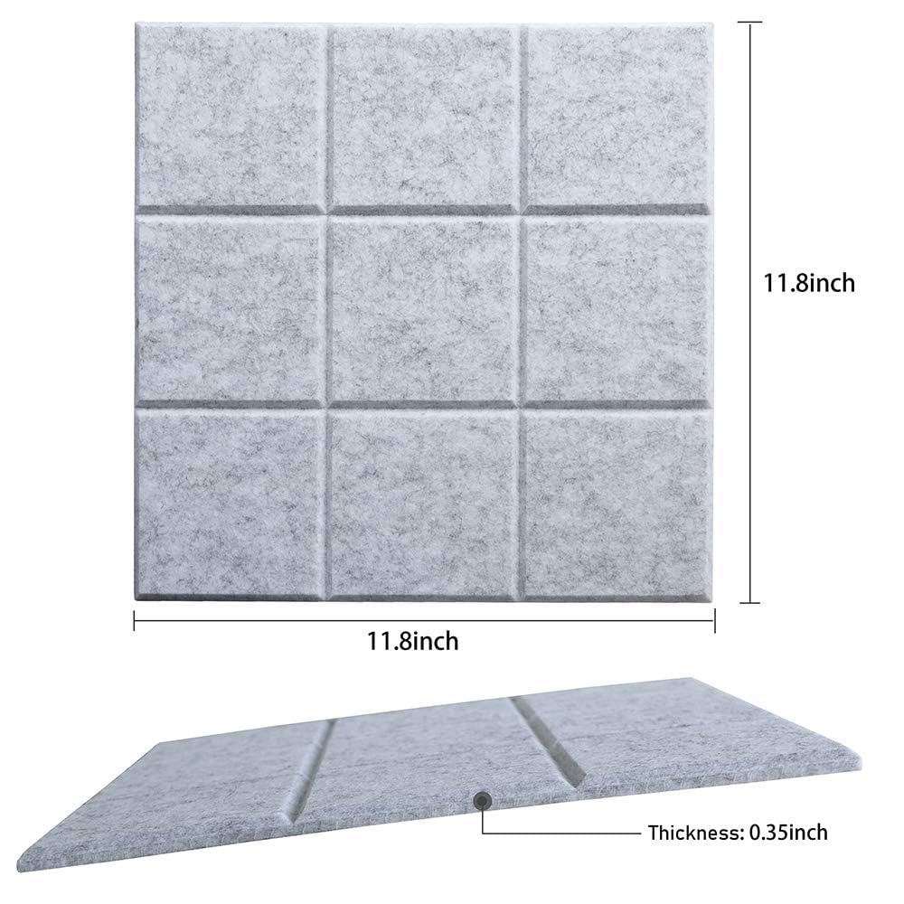 36" x 24" Large Black Cork Board Alternative - 6 Pack Felt Bulletin Board with 30 Push Pins, Felt Wall Tiles Pin Board for Walls Office Home School Decor, Aesthetic Cork Squares, Light Gray