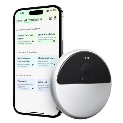 InnAIO T9 AI language Translator Device, Real Time Voice Cloning, Support 150+ Languages, Cross-App Translation, 98.6% Accuracy, 0.5s Response, Offline Translation, Portable Design for Business Travel
