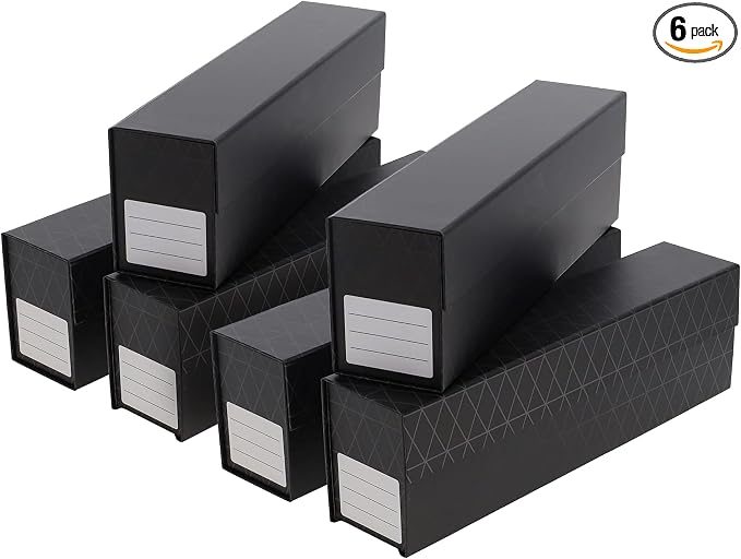 BCW QuickFold® Card Storage Boxes for Magnetics & Toploaders – 6 Pack | Trading Card Holder Box with Magnetic Closure | Easy Fold Assembly for Sports and TCG Cards