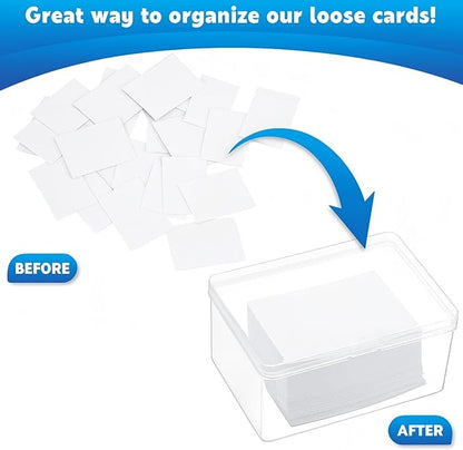 Vicenpal Playing Card Boxes Snaps Closed Clear Plastic Cases Poker Gaming Playing Cards Trading Card Storage Boxes Compatible with MTG TCG 100 Game Cases 4.3 x 2.95 x 2.2 Inches (30 Pcs)