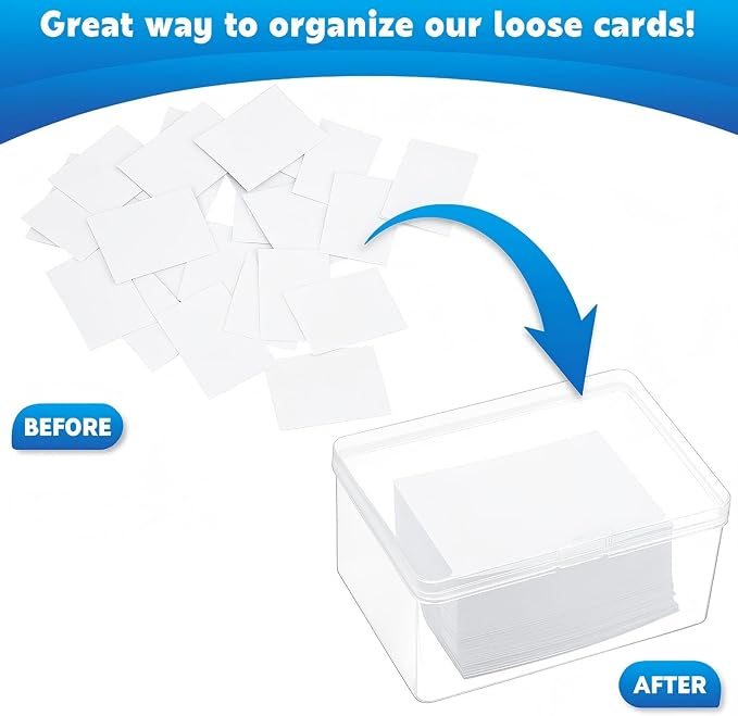 Vicenpal Playing Card Boxes Snaps Closed Clear Plastic Cases Poker Gaming Playing Cards Trading Card Storage Boxes Compatible with MTG TCG 100 Game Cases 4.3 x 2.95 x 2.2 Inches(24 Pcs)