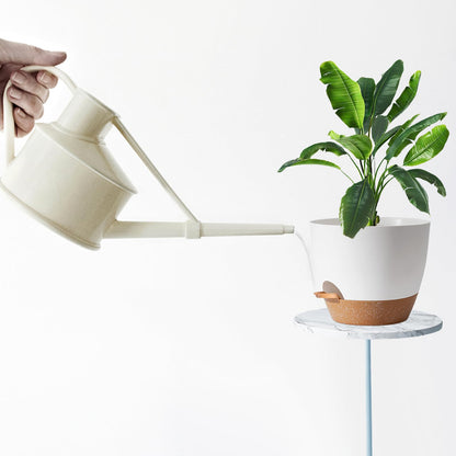 SE SUN-E Indoor Plant Pots for Lazy People, 5Pack White Plastic Self Watering Planter Pots for Houseplants,Succulent, African Violets,Snake Plants, Flowers and Cactus(7/6.5/6/5.5/5 Inch)