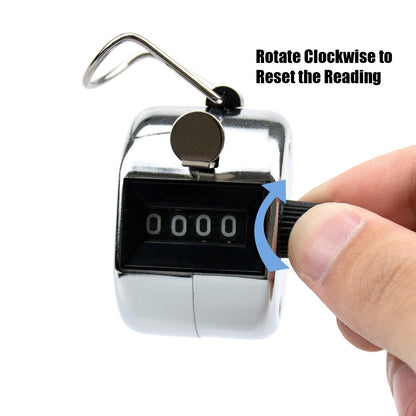 Foraineam 12 Pack Hand Tally Counters Digital Lap Counter Clicker Handheld 4 Digit Mechanical Number Click Counter