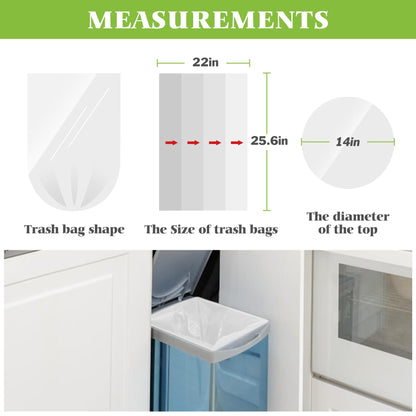 8 Gallon 300 Counts Unscented Medium Trash Bags,Fit 7,8,9,10 Gal Garbage Bags by Teivio, 30 Liter Thick Bathroom Can Bin Liners,Plastic Bags for Home Office Kitchen, Clear