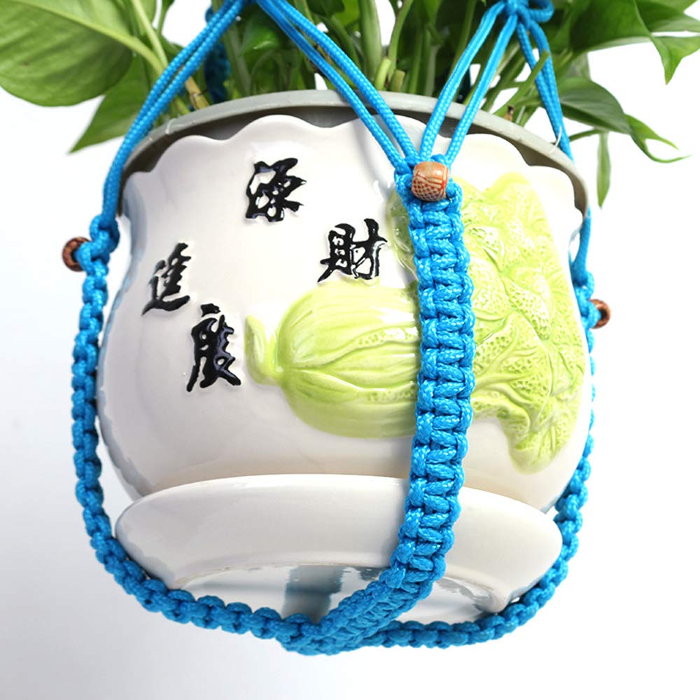Vpang 2 Pack Macrame Plant Hanger, Outdoor Indoor Hanging Planter Basket Flower Pot Holder Nylon Rope Home Decor 41 Inch (Green)