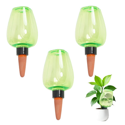 3cps Self Plant Watering Globes for Indoor and Outdoor Plants Plastic Automatic Plant Watering Bulbs Insert 12.3 oz with Slow Release Control Water Dripper for Plants