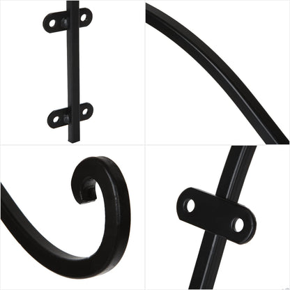 HNBun 4Pack Heavy Duty Plant Hanger, 16inch Outdoor Hanging Plant Bracket, 60lbs Bearing Capacity Metal Wall Flower Pot Hanger Hooks, Wall Hanging Hooks for Wind Chimes, Bird Feeders, Lanterns
