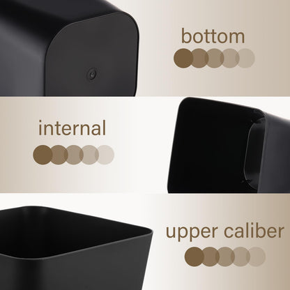 Amyhill 10 Pcs Small Trash Can 2 Gallon Plastic Garbage Can Small Waste Basket for Bathroom Office Kitchen Living Room Bedroom Home Under Desk (Black)