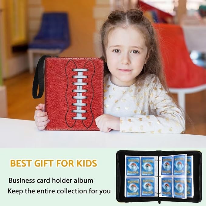 Basketball Card Binder Holder 480 Pockets with 60 Removable Sleeves, Portable Sports Trading Cards Binder Album Collector Organizer Protectors with Zipper,Waterproof