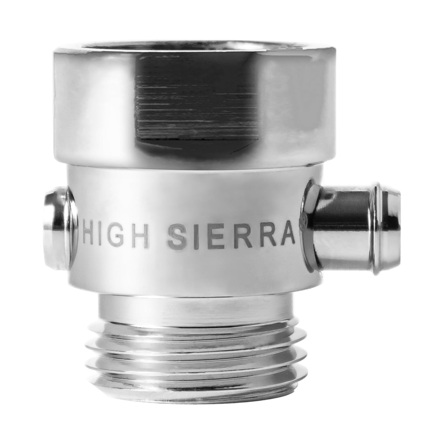 High Sierra® - All Lead-Free Brass Trickle Valve For Shower Heads. For Pause & Pressure Control. Easy To Push Button Reduces The Flow of Water or Shuts It Off to Just a Trickle - Chrome
