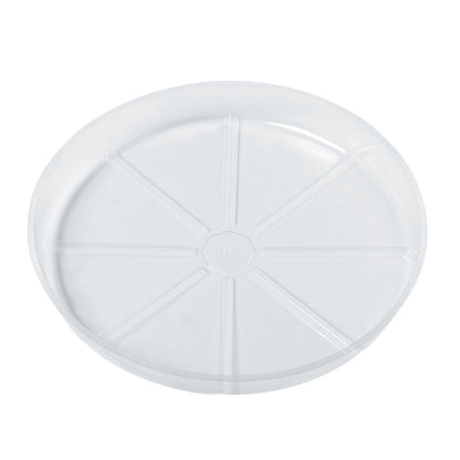 Idyllize 10 Piece of 12 inch Clear Plastic Plant Saucer Drip Trays for pots (12")