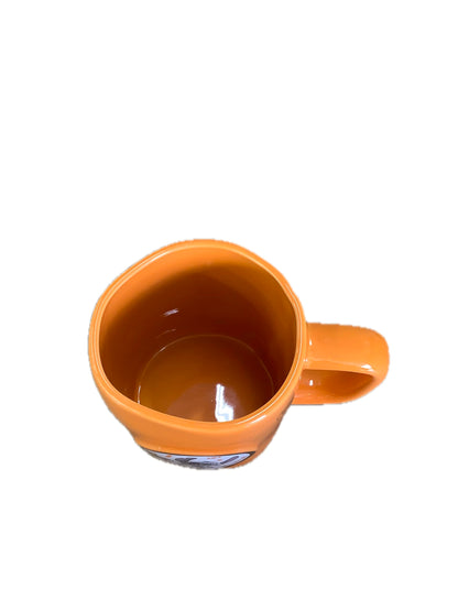 Rae Dunn Halloween Ceramic Coffee Mug Stitch No Regrets Only Candy Orange