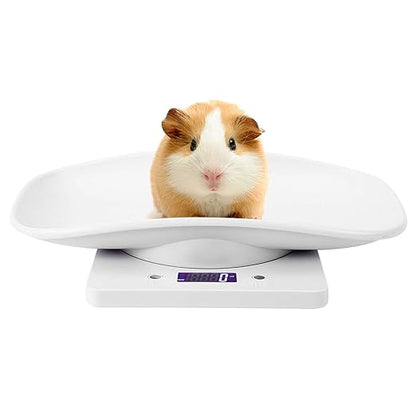 Digital Pet Scale, LCD Animal Scale, 0-22Pound High Accuracy Electronic Weighing Scale, Multifunctional Electronic Weighing Scale for Small Animals Hamster Birds Kittens (No Battery Included)