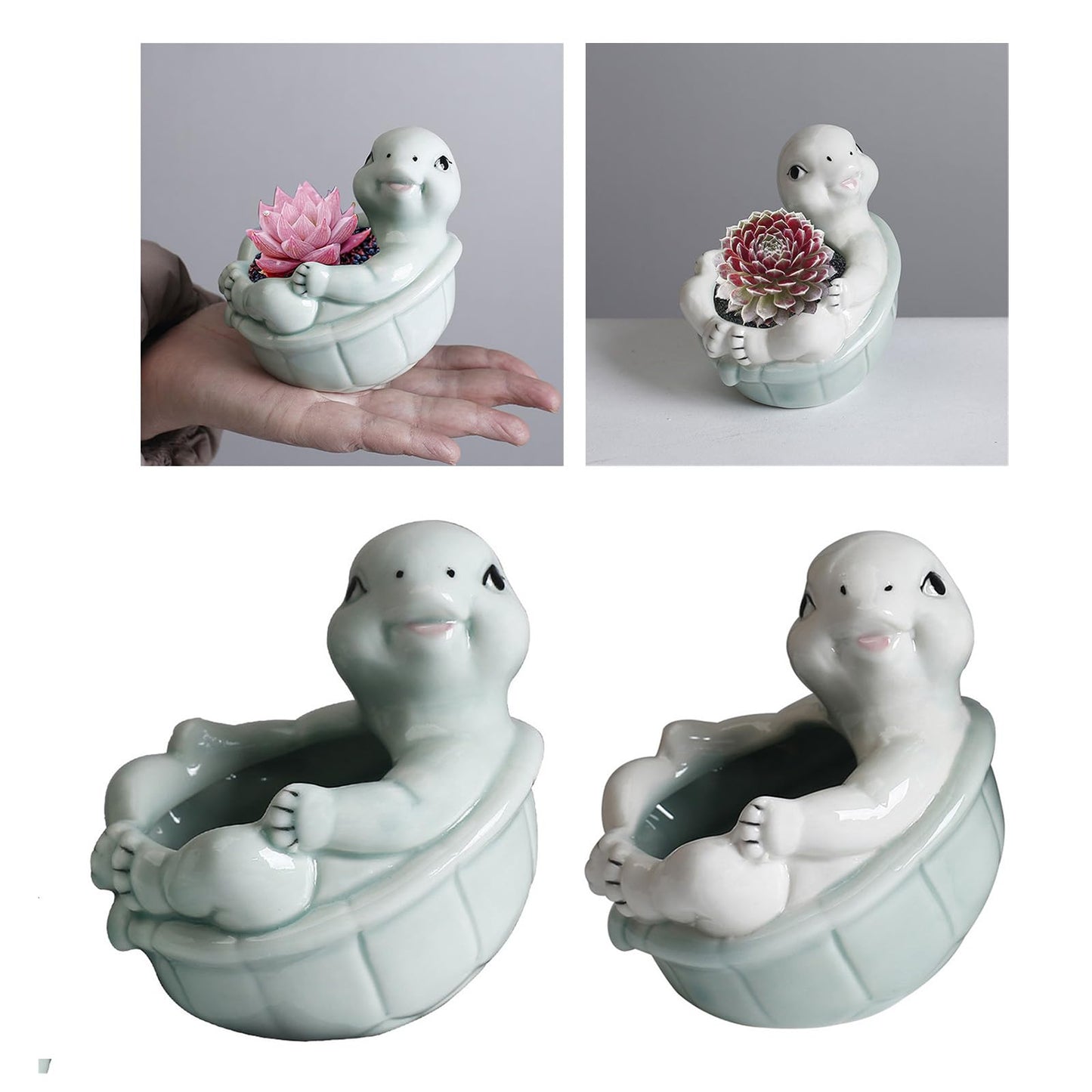 Zkbszn Turtles Flower Pots Flower Planter Pots Decorative Turtles Succulents Planter Creative Cartoon for Garden Desktop Decors