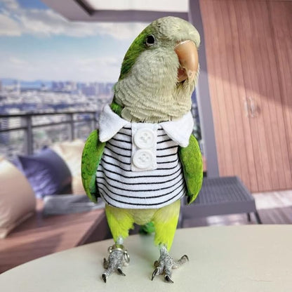 Bird Diaper Flight Suit for Parrots, Lovebirds, Parakeets & Cockatiels - Summer Clothes Cosplay Photo Prop - Small Animals Apparel (Without Diaper, Caique)