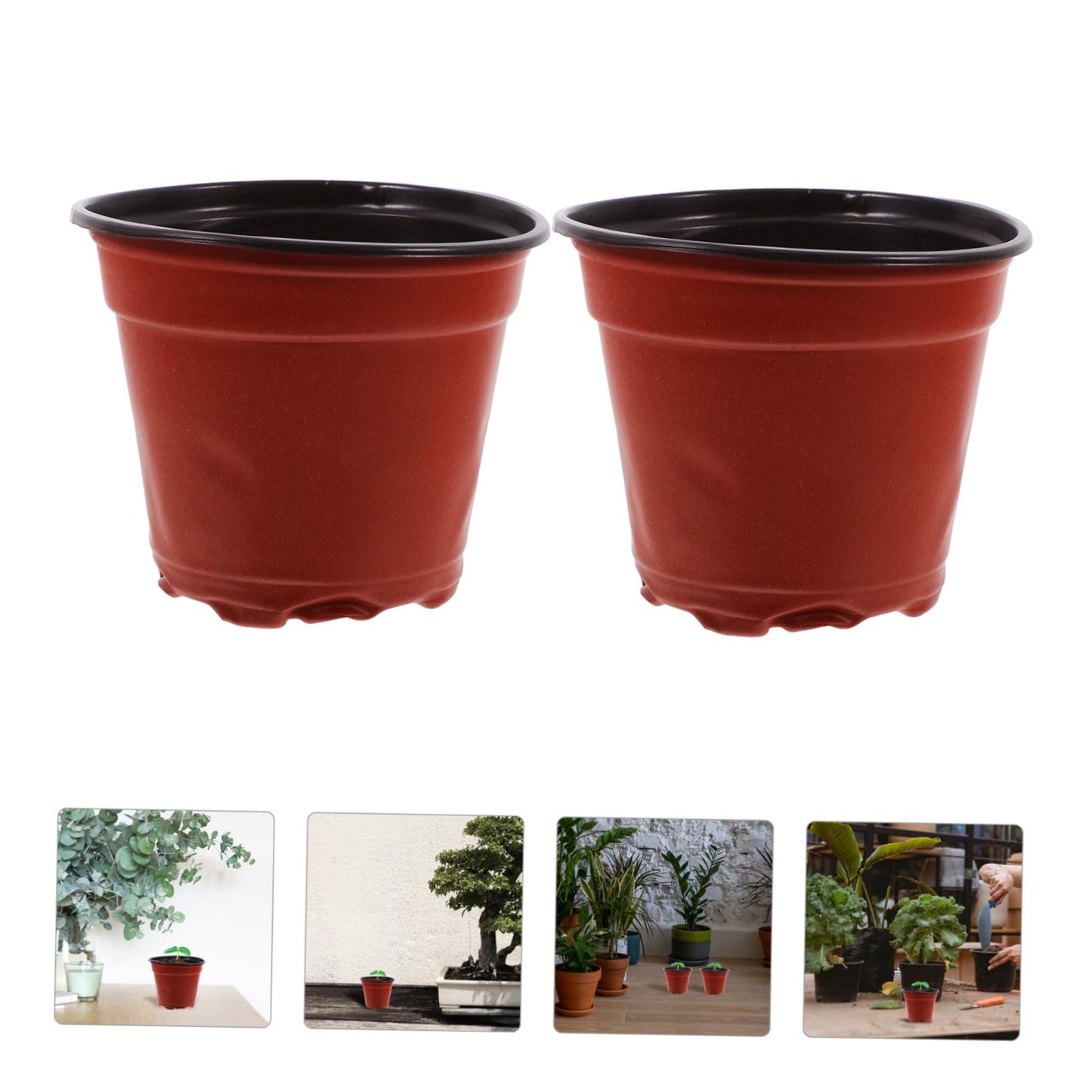 HAKIDZEL 100pcs Plastic Strawberry Nursery Cup Lightweight Plant Growing Pots for Flowers Vegetables and Saplings Great Air Permeability and Automatic Water Absorption for Your Garden