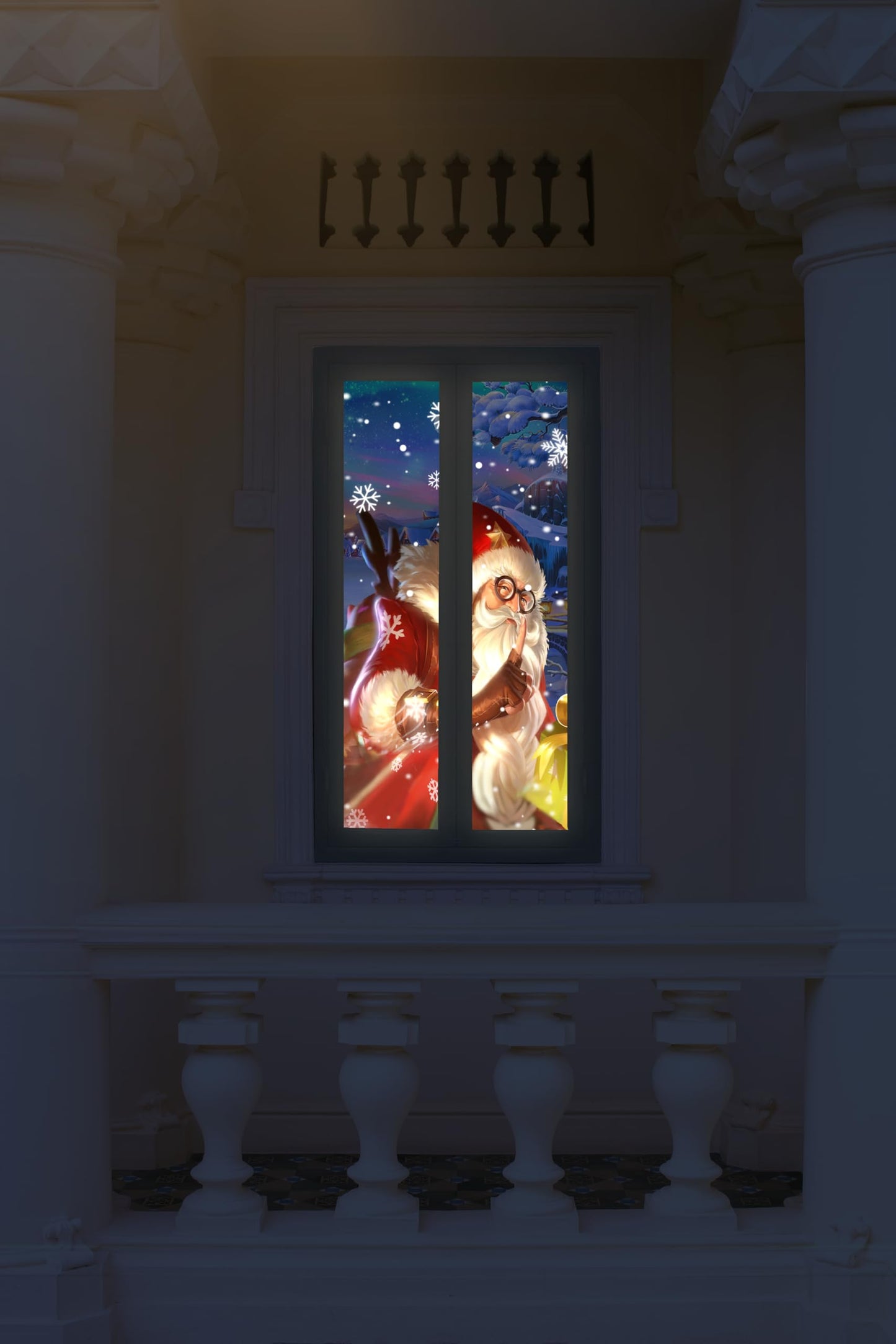 40x60 inch Halloween Holographic Projector Screen – Dual-Sided Ghostly Display for Windows, Walls & Outdoor Yard Decor