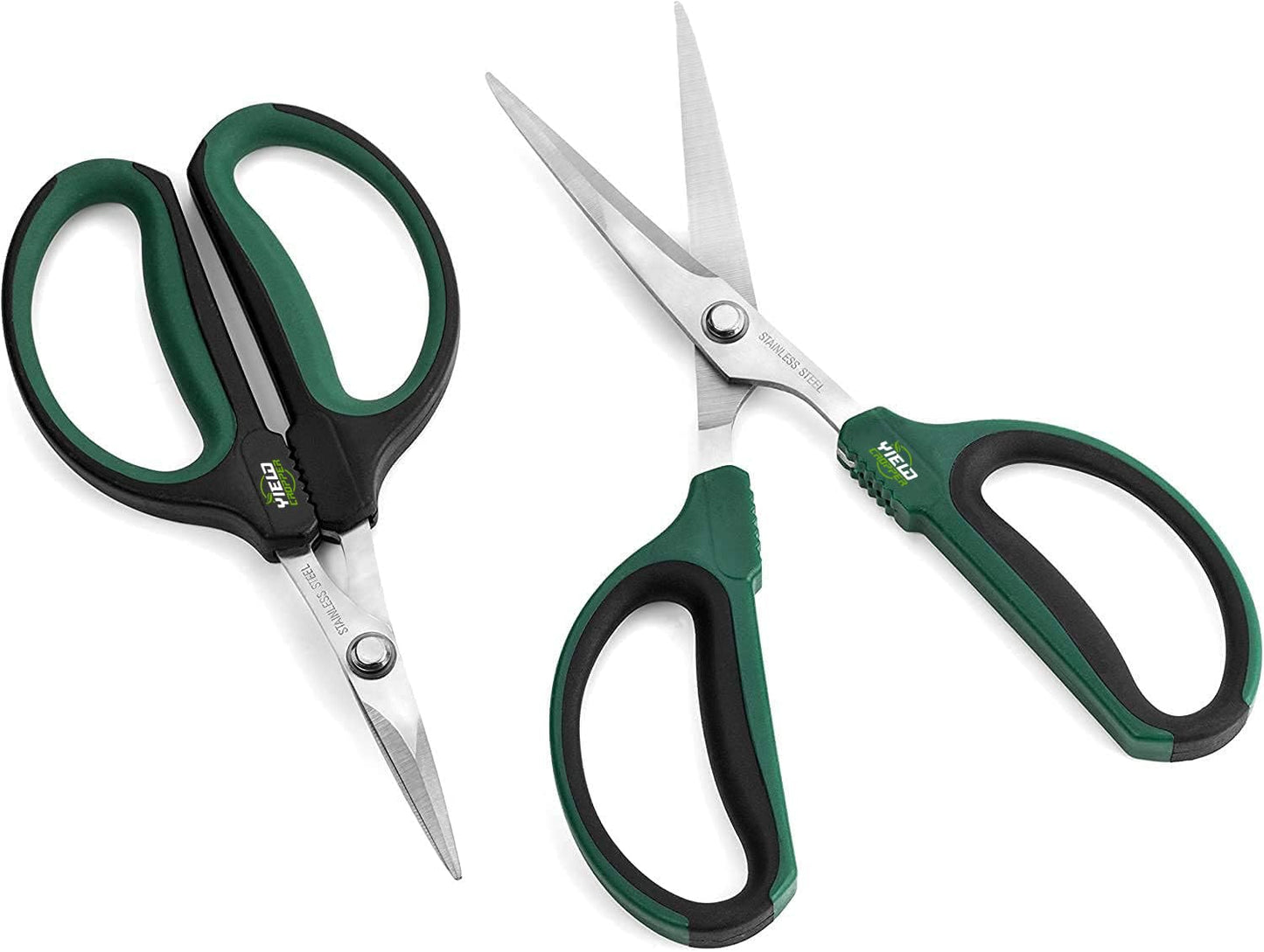 Yieldcropper Hydroponic 2-Pack Bonsai Scissors and Plant Trimming Shears Set - Stainless Steel Pruning Shears for Indoor Gardening, Succulent Harvest, and Precision Plant Care