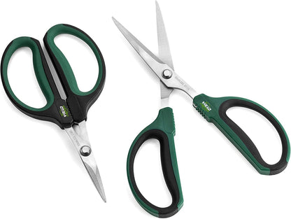 Yieldcropper Hydroponic 2-Pack Bonsai Scissors and Plant Trimming Shears Set - Stainless Steel Pruning Shears for Indoor Gardening, Succulent Harvest, and Precision Plant Care