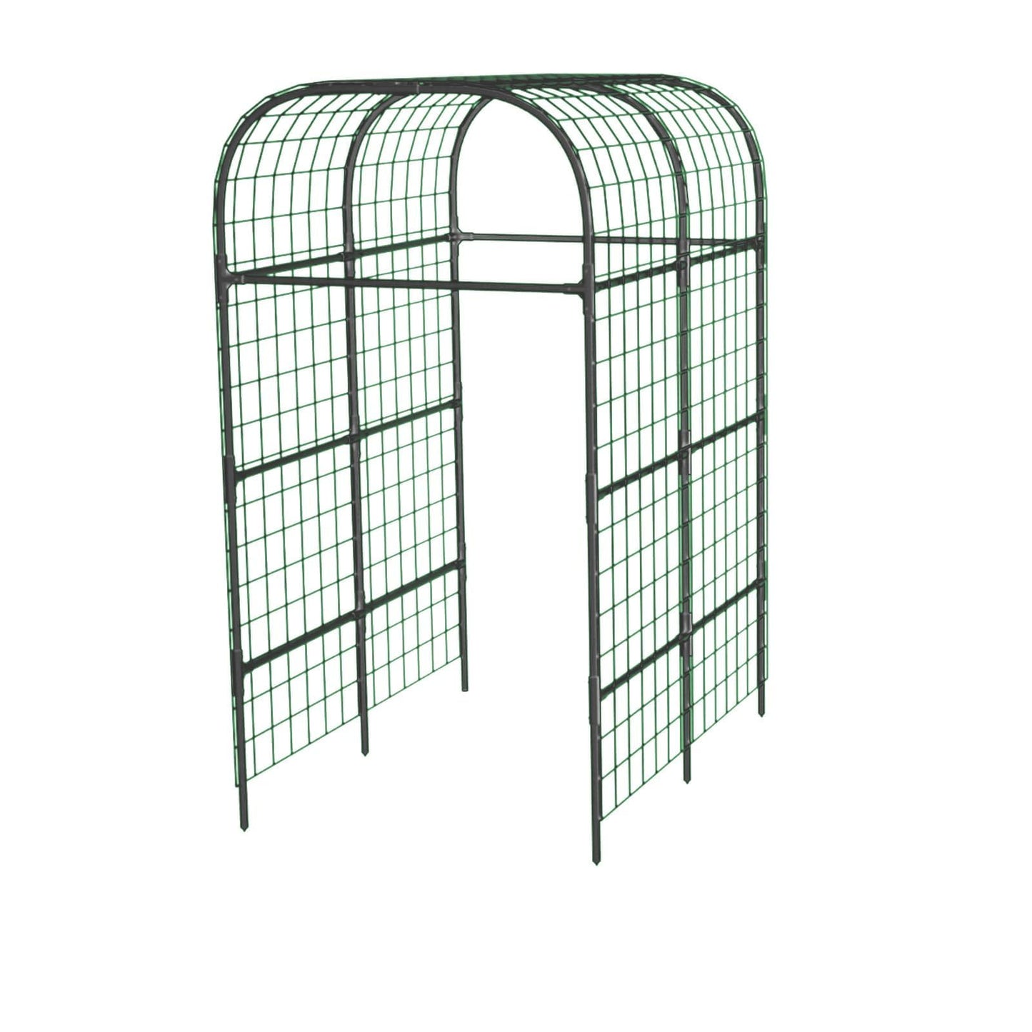 Metal Garden Arch Trellis, 7.3Ft Black for Raised Beds, Plant Support for Cucumbers & Climbing Vegetables
