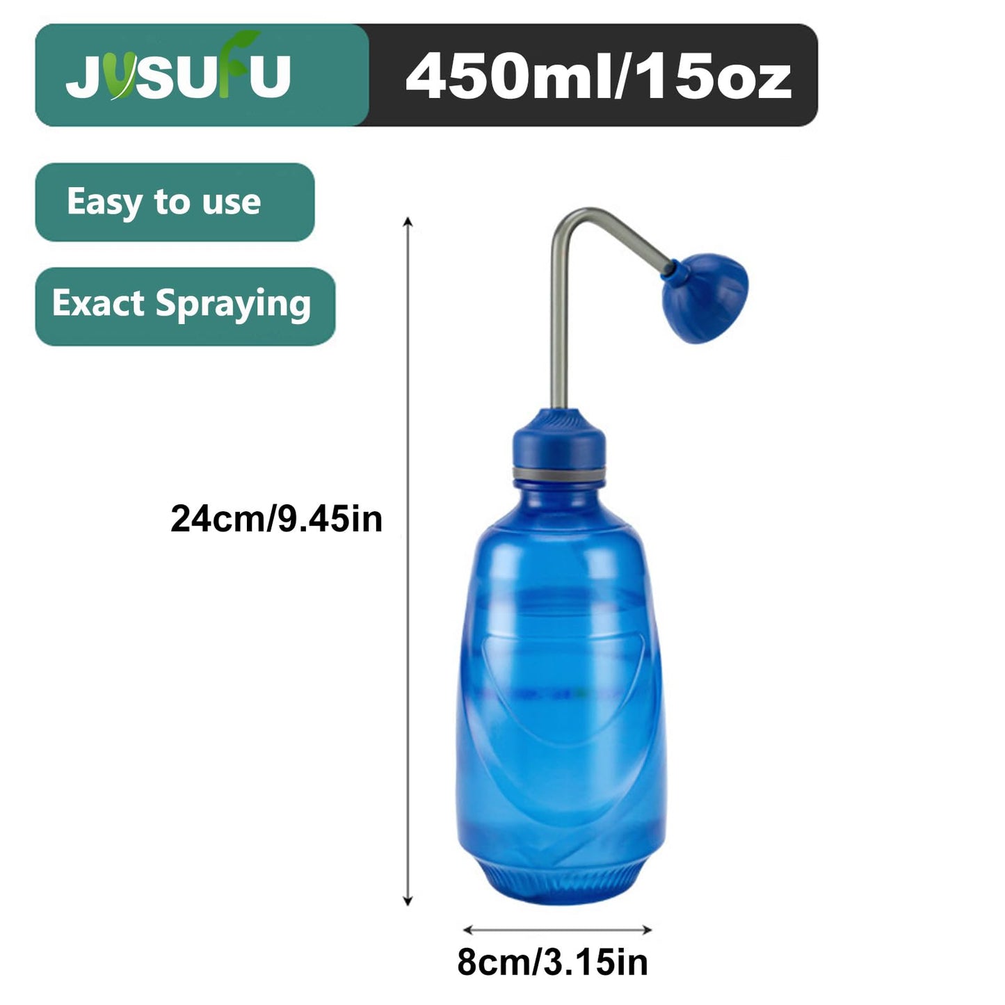 2 Pack Watering Can for Seedlings, Small Watering Can for House Plant Garden Flower 15oz/450ml (Blue)