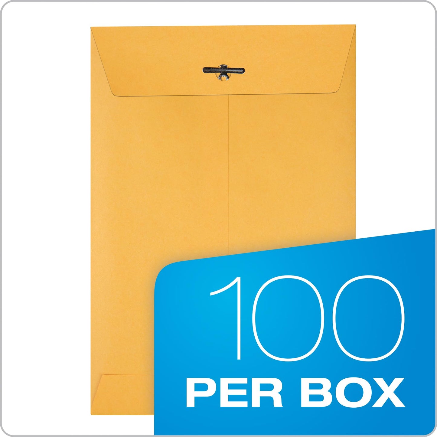 Quality Park Clasp Envelopes, 6.5 x 9.5 Inch Brown Kraft Catalog Envelopes, for Mailing Small Business Papers, Gummed Closure, Box of 100 (QUA37863)