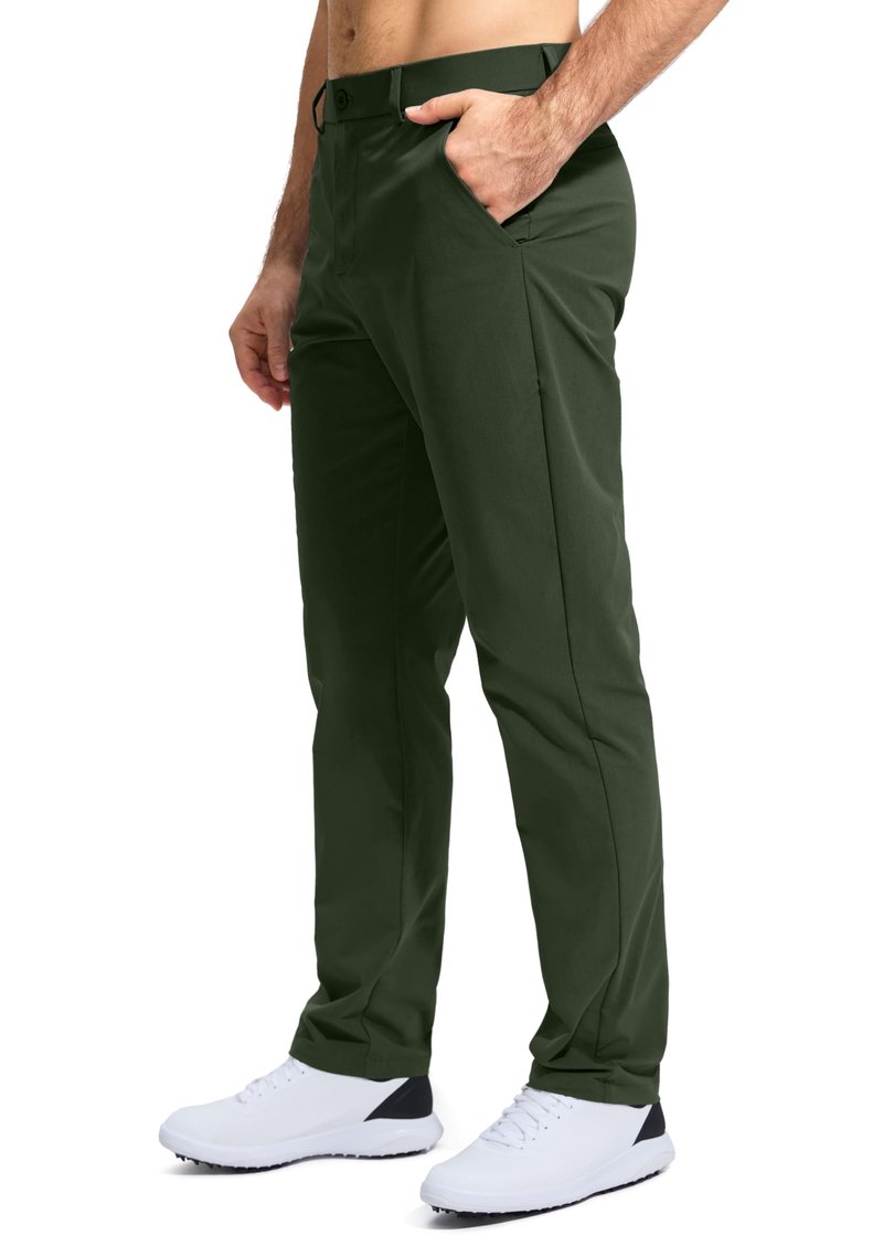 Pudolla Dress Pants for Men Golf Pants Stretch Work Dress Comfy Pants 30 Lightweight Quick Dry Casual Slacks Trousers(Vivid Blue 33Wx30L)