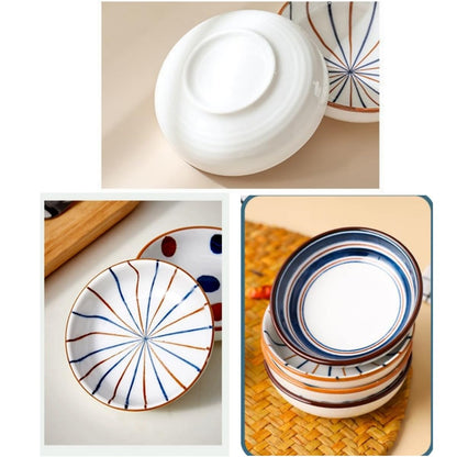 yaocoral 4 Pack 3 oz Cute Japanese Soy Sauce Dish Small Dipping Sauce Bowls Ceramic Sushi Dipping Bowls for Sushi,Side Dish,Ketchup,Dips,Condiment,Snack,BBQ Party