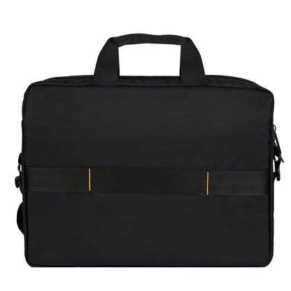 Amazon Basics 15.6 in Laptop Bag with Shoulder Strap and Handle, Large Capacity, Spacious Compartments, Black