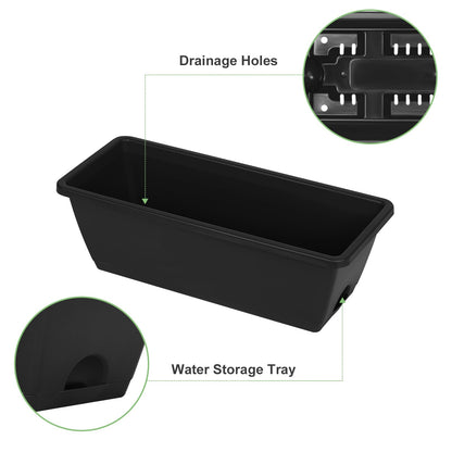YBING Vertical Garden Planter 5 Tier Raised Garden Bed Outdoor Tiered Herb Garden Planter Standing Vertical Planter Box Flowers Vegetables Planters Black