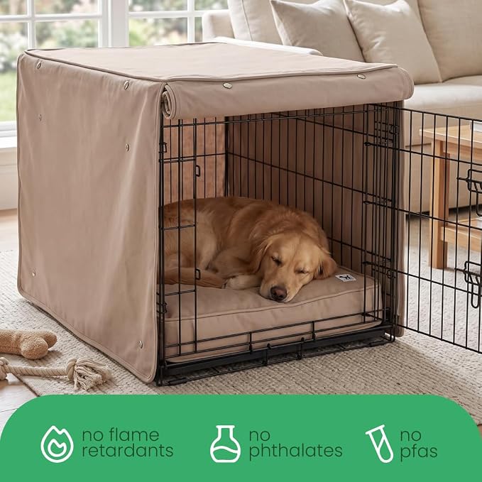 Molly Mutt Wild Horses Dog Crate Cover, 100% Cotton Canvas Cover with 2 Roll-Up Panels, Ideal for Dog or Cat Crate, Durable, Washable, and Free of Harmful Chemicals, 30" x 21" x 24"