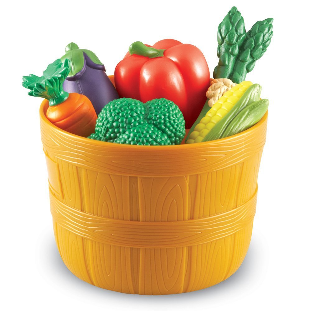 Learning Resources New Sprouts Bushel of Veggies - 10 Pieces, Ages 18+ Months, Play Food for Toddlers, Pretend Play Toys, Veggies for Kids