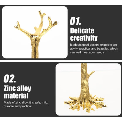 HOMSFOU Gold Tree Branch Metal Sphere Holder for Crystal Ball and Mineral Specimen, Tabletop Ornament Rack for Small Collectibles and Home Decor