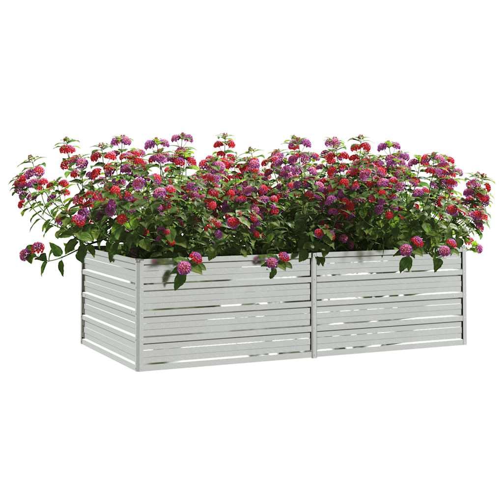 Garden Raised Bed Silver Galvanized Steel Large Garden Raised Bed, Gardening, Pots & Planters, 316884