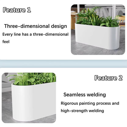 Sions Freestanding Planter Garden Beds, Outdoor Galvanized Planter Raised Garden Boxes, Raised Vegetable Gardens and Balcony Plant Tray Planting Beds,Black 50cm*30cm*50cm
