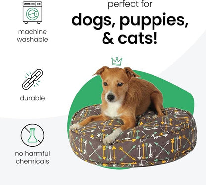 Molly Mutt Petite Dog Duvet Cover - Round - Papillon Print - Measures 20’’ x 4’’ - 100% Cotton - Durable - Breathable - Sustainable - Machine Washable Dog Bed Cover - Pre-Shrunk