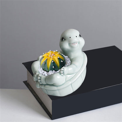 Zkbszn Turtles Flower Pots Flower Planter Pots Decorative Turtles Succulents Planter Creative Cartoon for Garden Desktop Decors