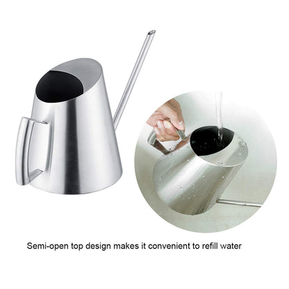 XHTLLO 1500ml Stainless Steel Wateannulus Can Brushed Garden Planting Indoor Outdoor