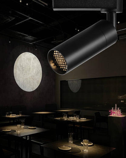 Gpaillumic LED Zoomable Ceiling Spotlight 7W Adjustable Beam Angle 6-50° Swivelable Angle CRI 97 Black Aluminum Accent Lamp for Corridor Mural Living Room - COB Chip
