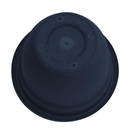 Bloem Ariana 12" Self-Watering Plastic Planter - Rolled Rim Indoor/Outdoor Garden Pot, Navy, 2-Pack